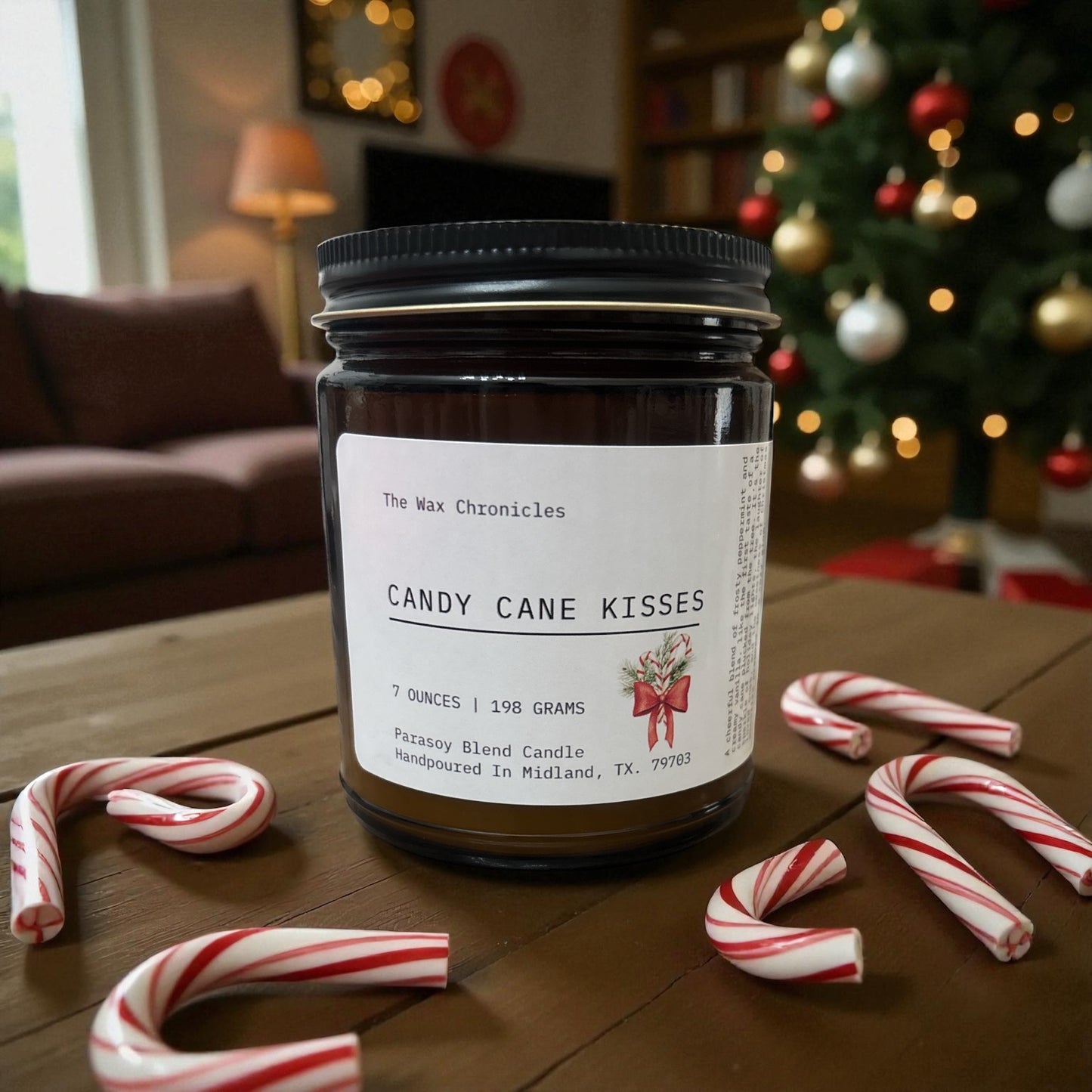 Candy Cane Kisses 7 Oz. Candle
